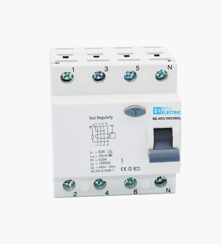 قاطع بيتا رباعي للحماية من التسرب الارضي - 80 أمبير