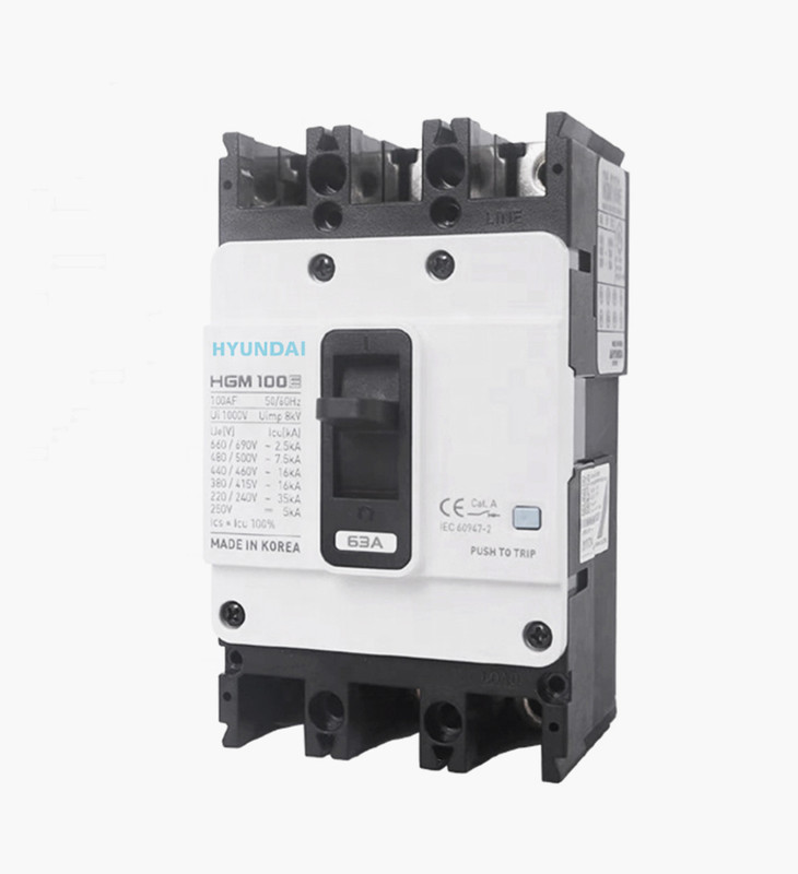 قاطع تيار هيونداي مولدد كيس ثلاثي 100 أمبير - 16كيلو 