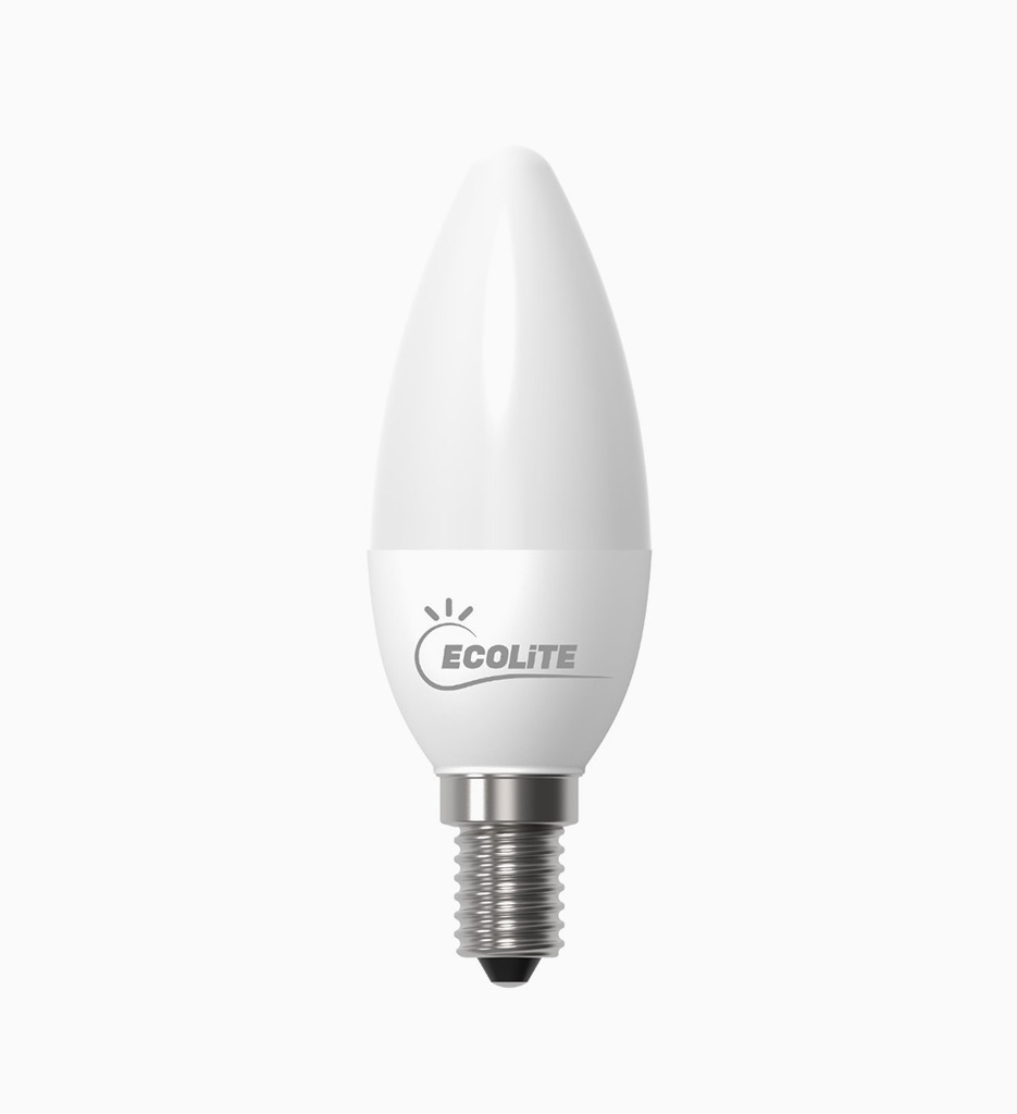 لمبة ليد شمعة 5 وات اضاءة ابيض" الكرتونة 24 قطعة" _ ايكو لايت