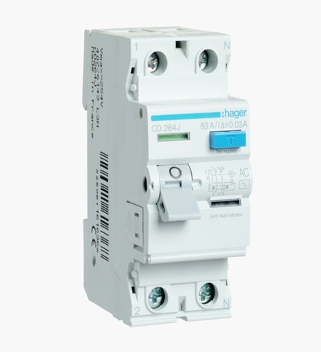 [1050000037] قاطع تيار هاجر ثنائي للحماية من التسرب الارضي - 63 أمبير
