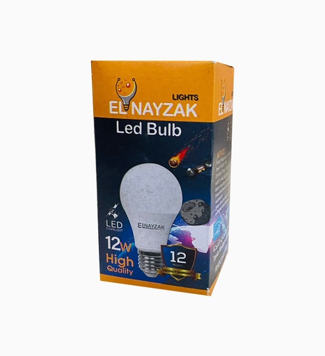 [LNL12W0002] لمبة ليد 12 وات أبيض  - النيزك الكرتونة 50 قطعة